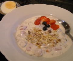 FRUIT & YOGHURT BREAKFAST with LIQUIGEN.