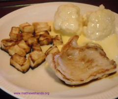 CAULIFLOWER CHEESE & PORK DINNER
