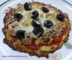 PIZZA WITH CAULIFLOWER BASE