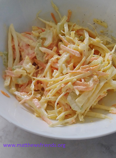 CHEESE AND CELERY COLESLAW