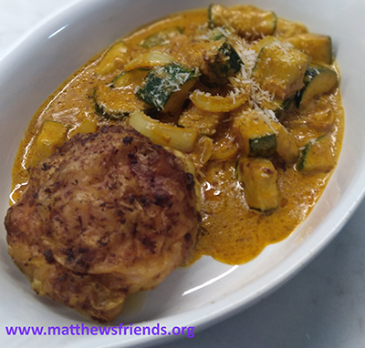 TANDOORI CHICKEN WITH SPICY COURGETTE