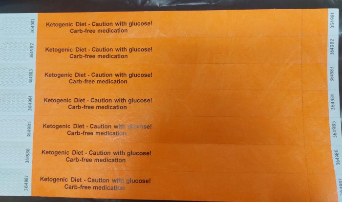 Ketogenic Diet alert disposable wrist band - Image 2